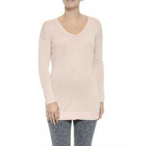 Vimmia Womens Pink Shavasana Reversible Long Sleeve Pullover Sweater Size Large